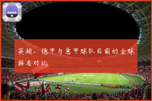 英超、德甲与意甲球队目前的全球排名对比